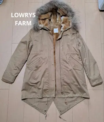 LOWRYS FARM 퍼 라이너 포함 모즈 코트 L 카멜 3WAY