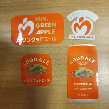 KIRIN 굿 에일 Mrs. GREEN APPLE 오리지널 스티커