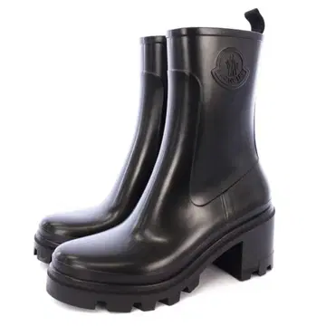 MONCLER 블랙 힐 레인부츠