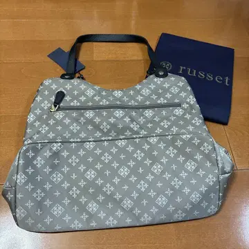 russet 그레이 무늬 토트백