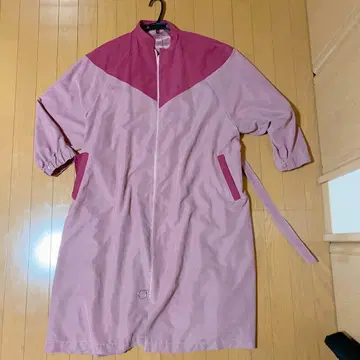 핑크 빨간색 집업 롱 코트 스웨이드 가을 봄