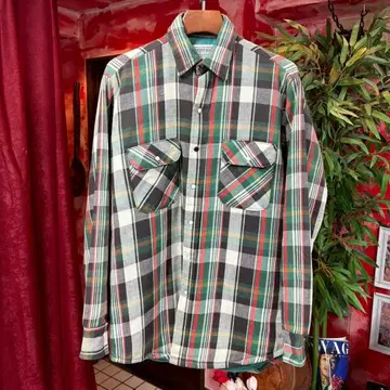 80s FIVEBROTHER quilting flannel shirt