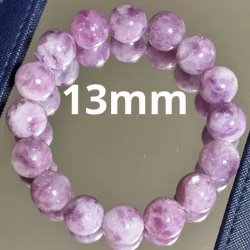 핑크 운모 빅볼 레피돌라이트 팔찌 13mm