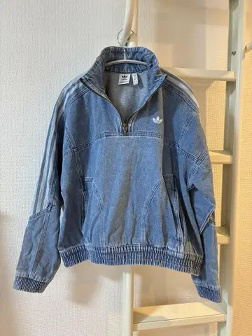 adidas 데님 하프 지퍼 자켓