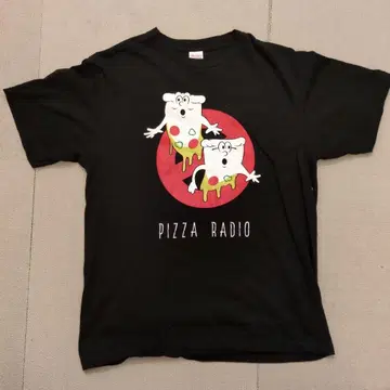 PIZZA RADIO 티셔츠 블랙