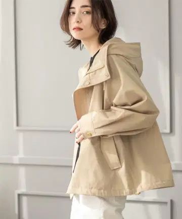 발수 후드 블루종 [세탁기 사용 가능/꽃가루 대응]