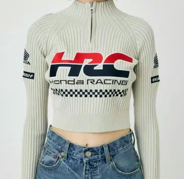 moussy x HONDA 크롭 니트탑