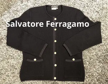 Salvatore Ferragamo 페라가모 니트 골드 버튼 자켓 M
