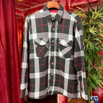 80s SADDLE KING quilting flannel shirt