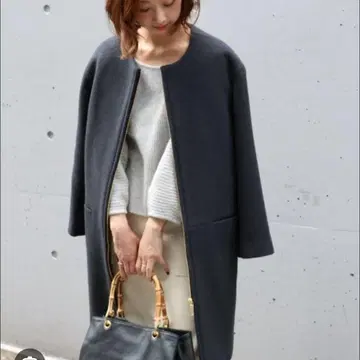 NOBLE 노카라 자켓 다크 그레이 S