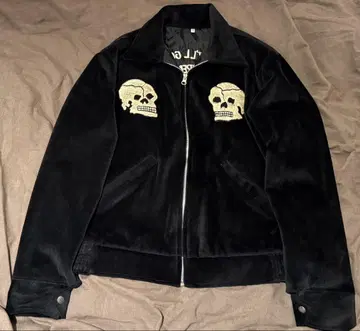 스컬 자수 블랙 벨로아 스카잔 베트남 자켓 used M