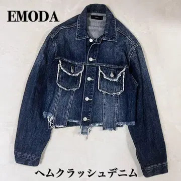 EMODA 에모다 헴 크러쉬 데님 G 인디고 사이즈 F