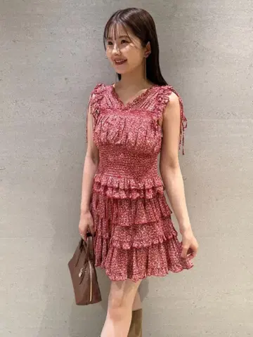 SNIDEL 셔링 프릴 블라우스