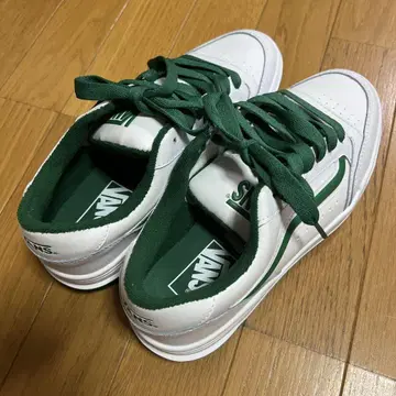 VANS 화이트/그린 스니커즈
