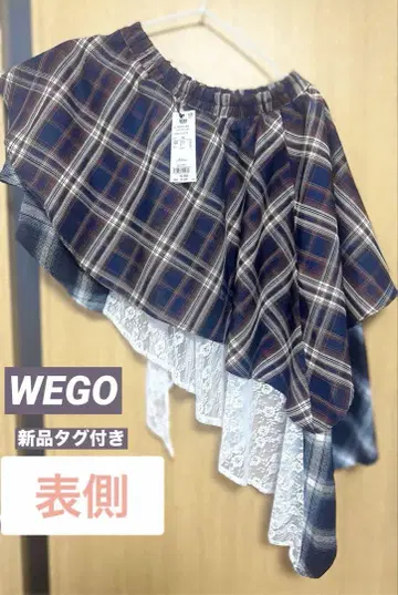 [ 인기 상품 ] WEGO 체크 비대칭 미니 스커트