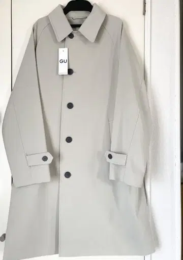 GU 발마칸 코트 sw XS 그레이 화이트 화이트 베이지 남성용