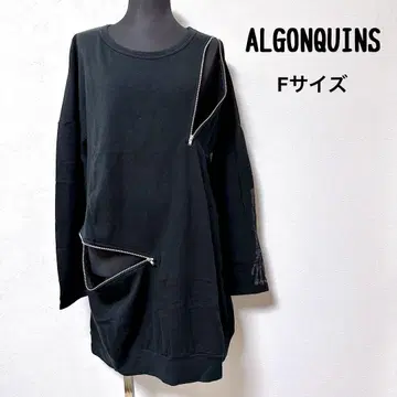 ALGONQUINS 커스텀 롱 긴팔 티셔츠 블랙 F 사이즈