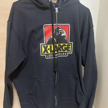 X-LARGE 네이비 후드티 고릴라 로고 미키