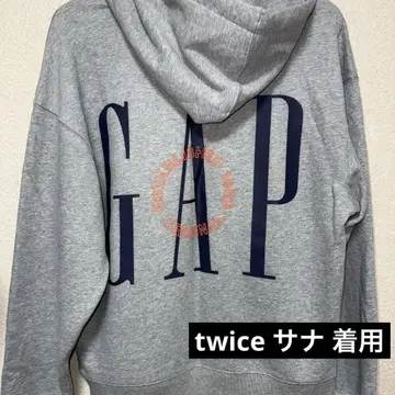 twice 사나 착용 gap 후드티 xs