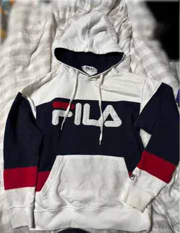 FILA 컬러 블록 후드티 M 사이즈