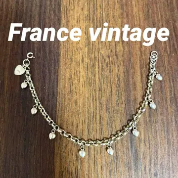 vintage silver925 하트 참 팔찌