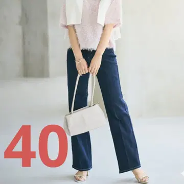 현행 모델 정가 19800엔 슬림 스트레이트 청바지 리지드 네이비 40