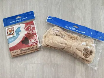 디즈니랜드 미키 와플 핸드 타월 헤어밴드