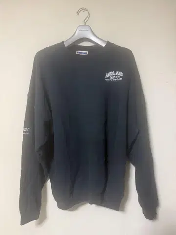 Hanes 블랙 크루넥 트레이닝복