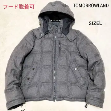 [ 새상품급 ] TOMORRWLAND 플란넬 울 후디드 다운 자켓