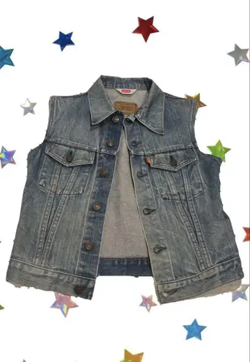 Levi's 데님 베스트 슬리브리스