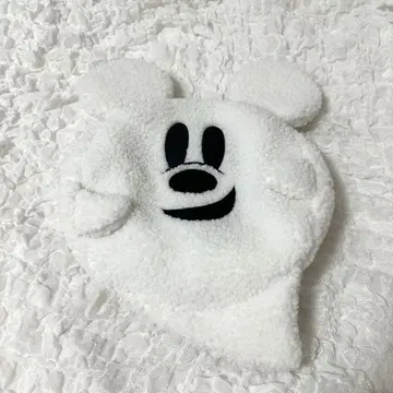 미키마우스 플리스 캡 화이트