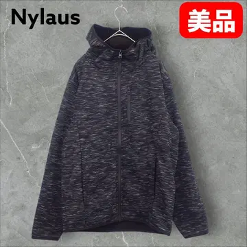 Nylaus 속기모 풀 집업 후드티 M 블랙 멜란지 그레이 자켓