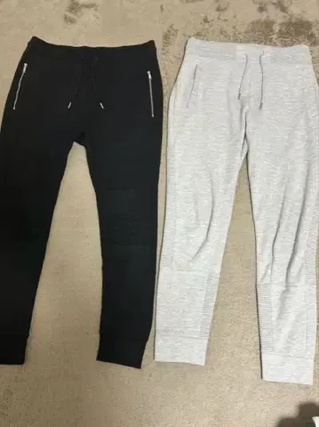 ZARA 조거 팬츠 슬림 웨트 블랙 그레이