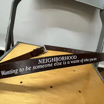 네이버후드 레더 내로우 벨트