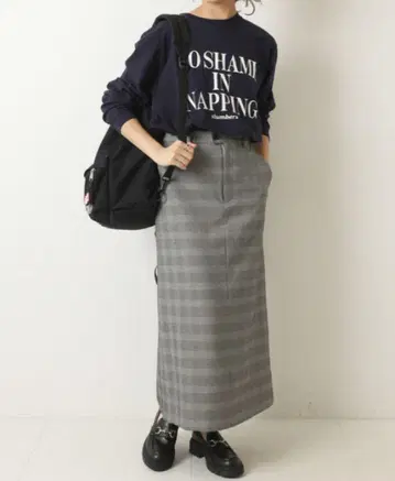 [새상품급] Spick&Span 페이크 울 트라페즈 스커트 2023AW