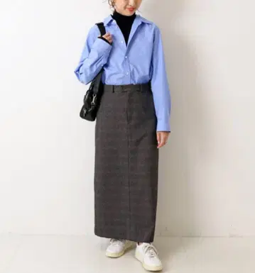 [새상품급] Spick&Span 페이크 울 트라페즈 스커트 23AW