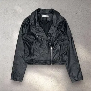 라이더 자켓 블랙 Y2K 락 vintage 크롭 기장