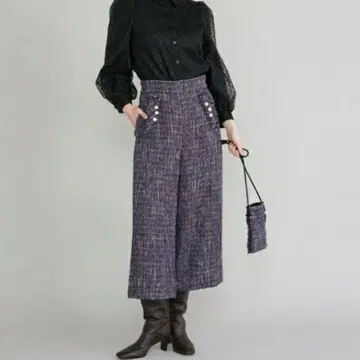 [ 19호 ] Maglie le cassetto 믹스 트위드 가우초 팬츠