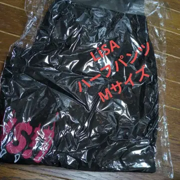 LiSA 2025 자수 로고 하프 팬츠 M 사이즈