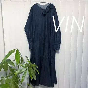 VIN 데님 원피스 야마다야 반 원피스