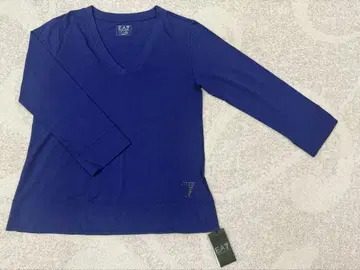 [ 새상품 ] ARMANI 긴팔 티셔츠 보라색 V넥