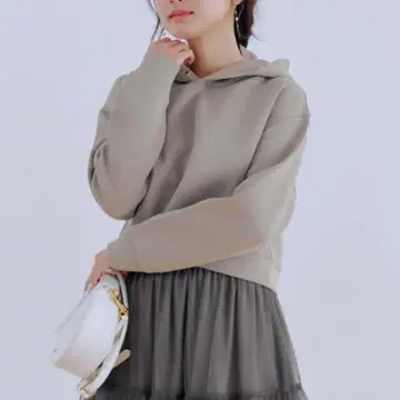 cohina 종이상자 니트 숏 기장 후디