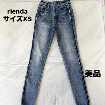 rienda 리엔다 데님 팬츠 24 블루 데미지 가공 새상품급