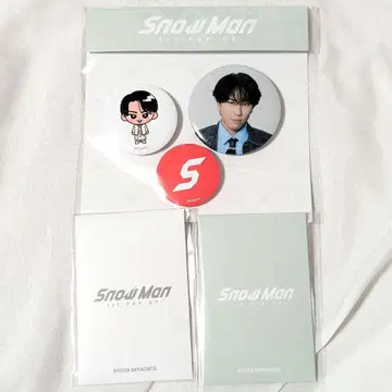Snow Man 1st Pop Up 포토 카드 캔뱃지 세트 미야타테 료타