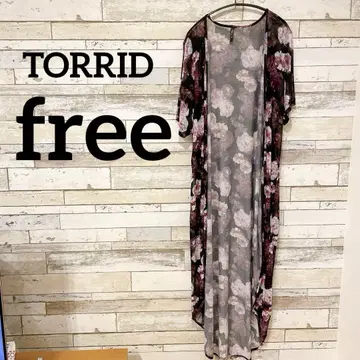 TORRID 플라워 프린트 롱 가디건 비침 롱 기장