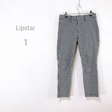 [ Lipstar ] 깅엄 체크 슬림 팬츠 오피스 캐주얼 세탁 가능
