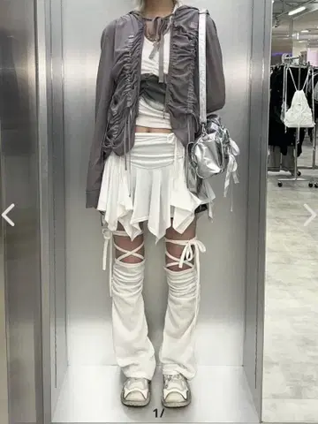 XU 스커트 shirring frill skirt