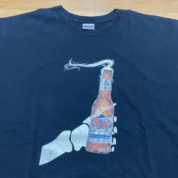 00s 기업 BEER Coors 티셔츠 GILDAN 스컬 축광