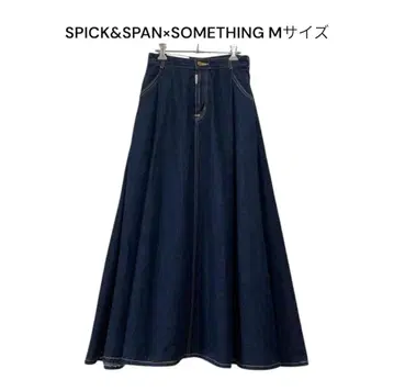SPICK&SPAN x SOMETHING 데님 스커트 롱 플레어 스커트