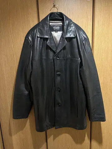 WILSONS LEATHER 블랙 가죽 자켓 카 코트